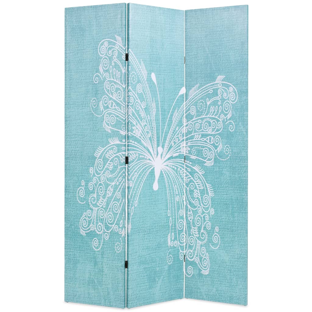 Folding Room Divider 120x170 cm Butterfly Blue